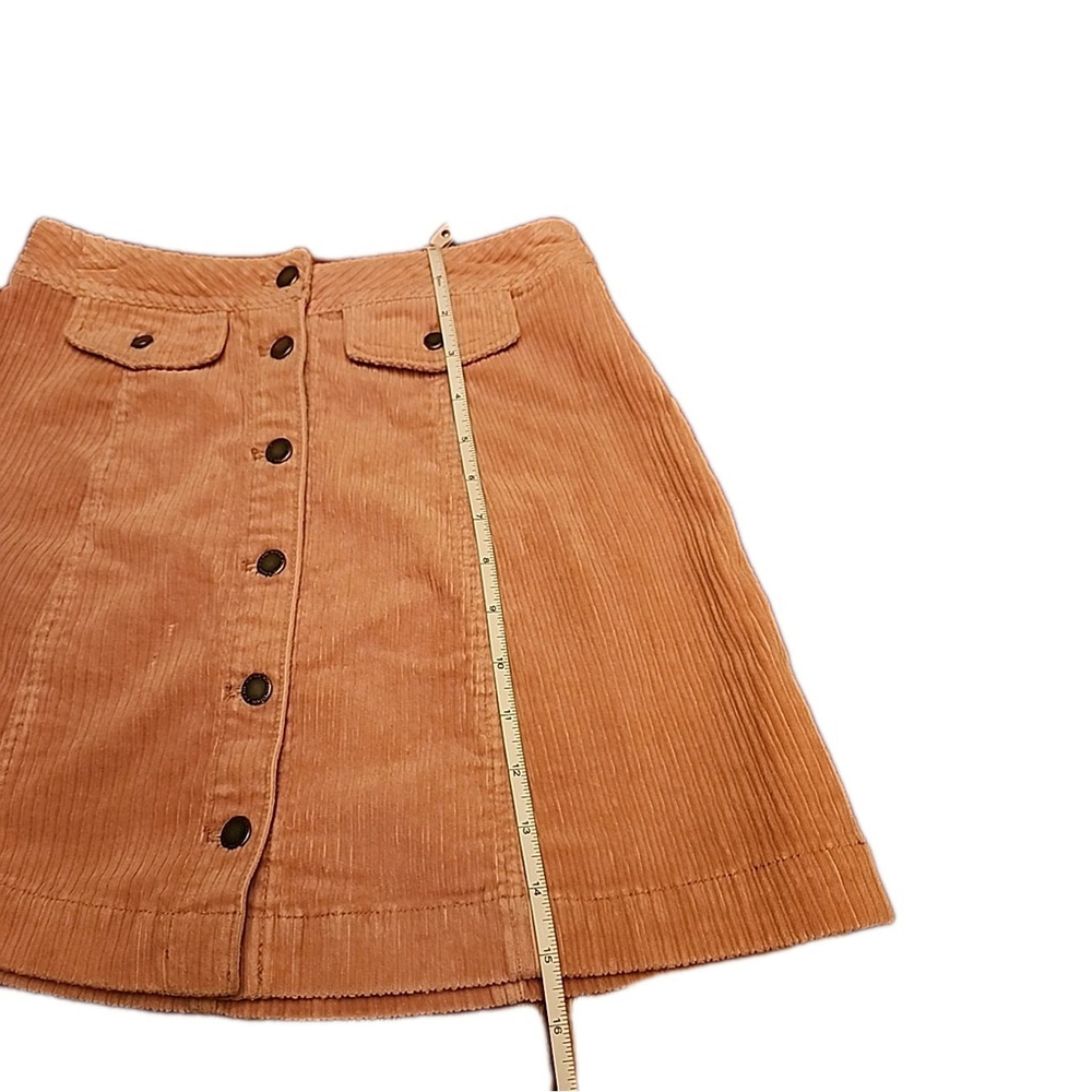 Divided H & M Women’s Rose Pink Corduroy Mini Skirt/W Buttons On Front SZ 4 NEW - Picture 5 of 5